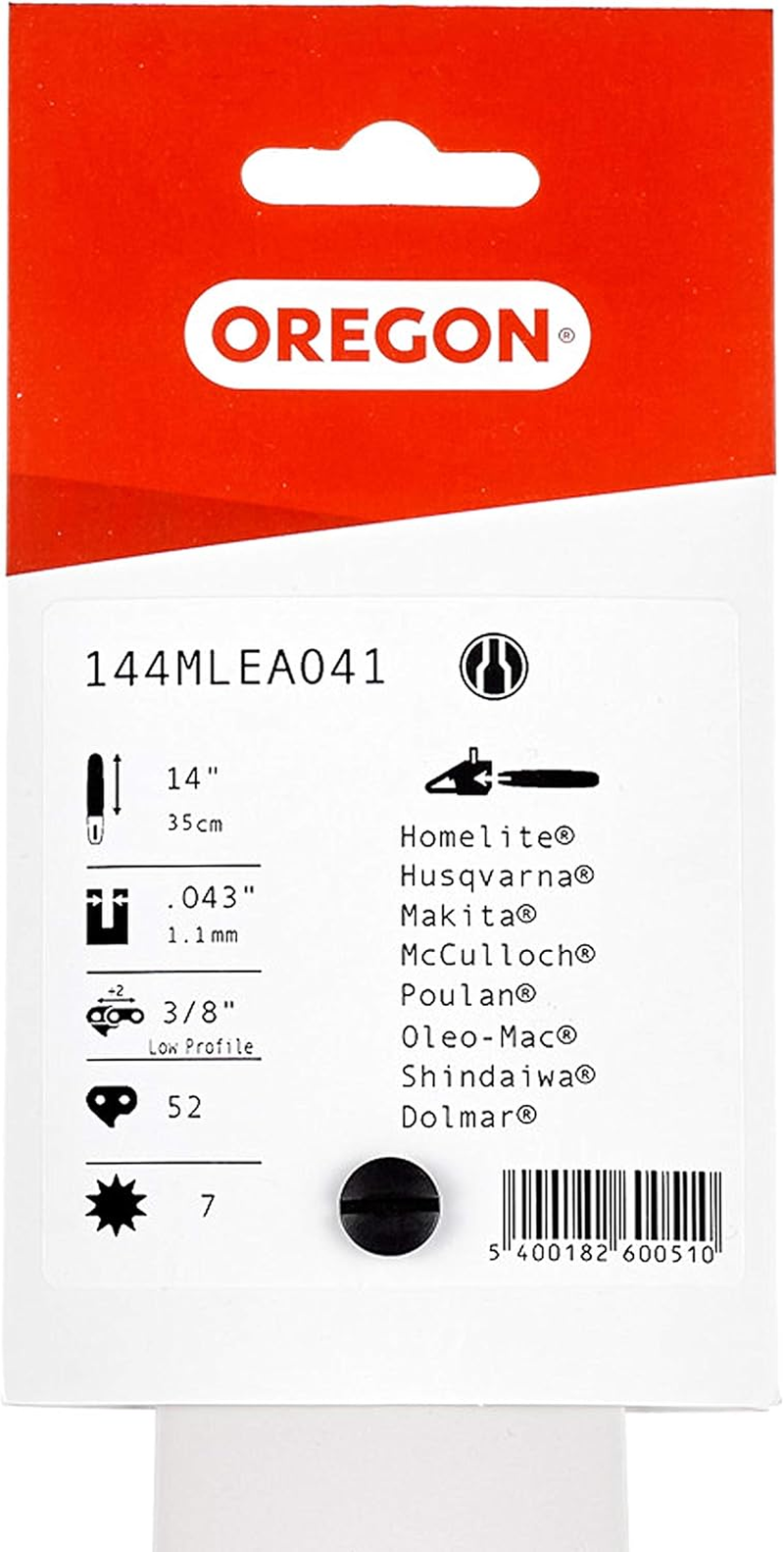 Oregon Chainsaw Guide Bar, 14" Reversible Chainsaw Blade, 35Cm Chainsaw Bar, A041 Motor Mount, 3/8" Low Profile Pitch, 1.1Mm Gauge, Fits Makita, Bosch, Worx & More image number 2