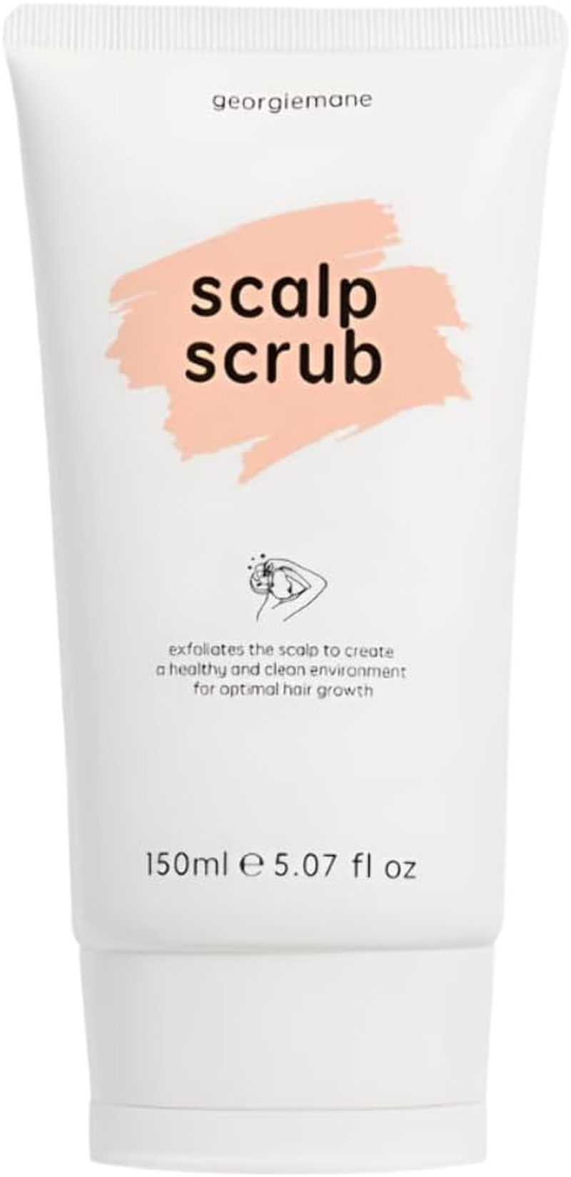 Georgiemane Scalp Scrub, 150Ml - Exfoliates Scalp with Caffeine, Sugar, and Coconut Oil, 100% Vegan & Cruelty-Free