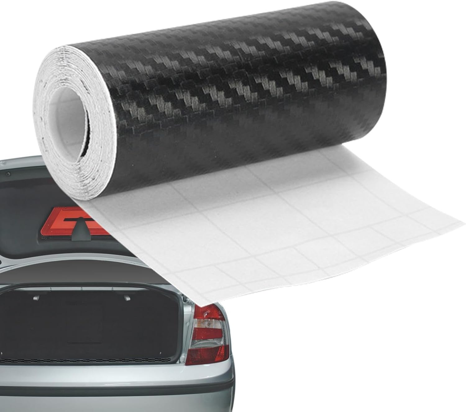 Carbon Fiber Detailing Tape, Detailing Carbon Fiber Wrap Film - -Adhesive Twill Weave Sheet Sticker, Protection Tape for Trunk Bumper Dashboard Swan-Au image number 1