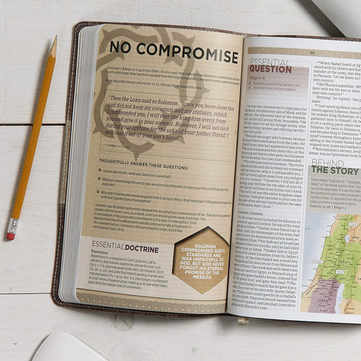 CSB Essential Teen Study Bible, Weathered Gray Cork Leathertouch image number 3