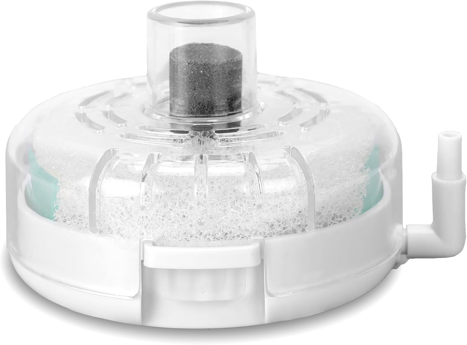 KALIONE Small Aquarium Filter, Mini Aquarium Sponge Filter, Small Filter for Fish Tank, Transparent Turtle Tank Filter, Small Fish Tank Water Filter for 2-6 Gallon Aquarium Betta Fish Tank image number 1