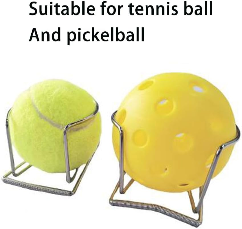 Gloperti Pickleball Tennis Ball Holder-Waist Clip Hold Ball for Trainings Suitable Size Silver Colour Pack of One