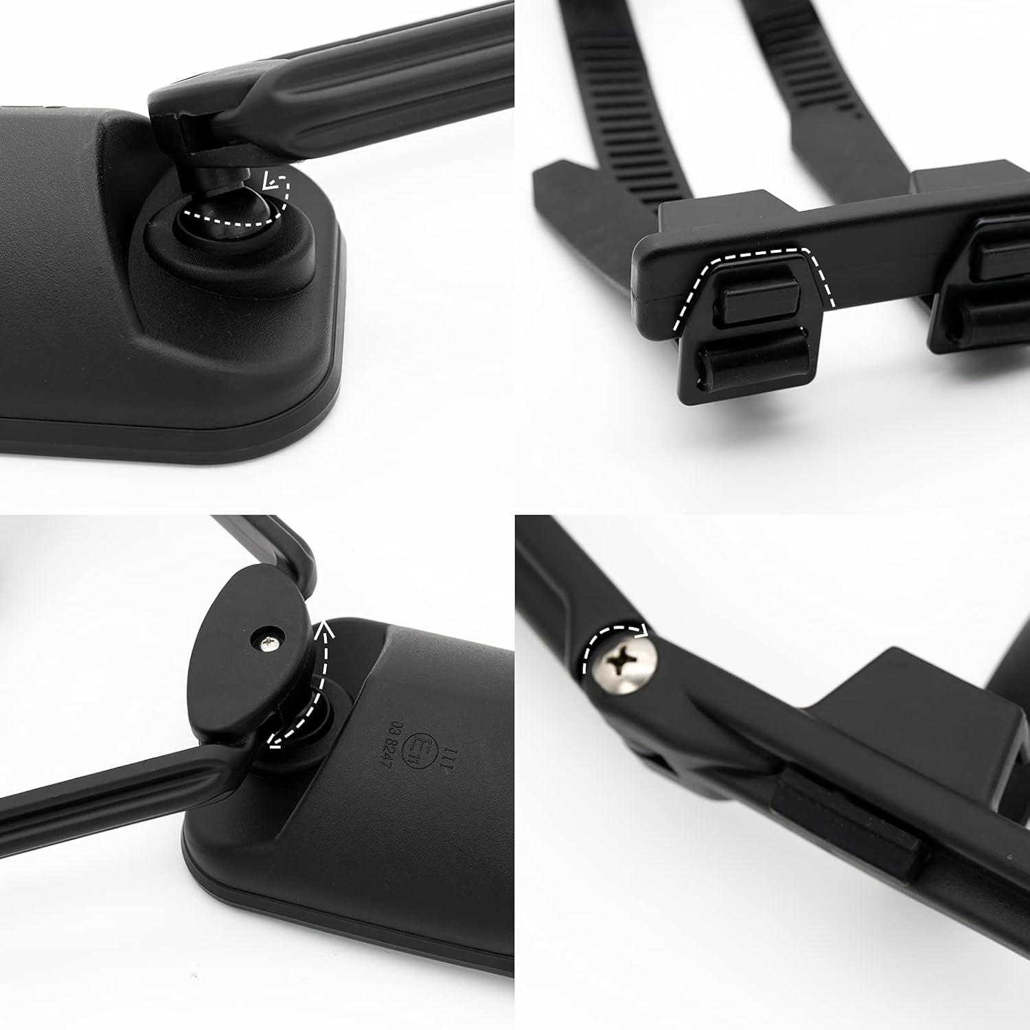 XUKEY Clip-On Towing Mirror, Fits Most Cars,Trucks,Caravans and SUV, Rotates 90 Degrees for Vertical and Horizontal Use image number 6