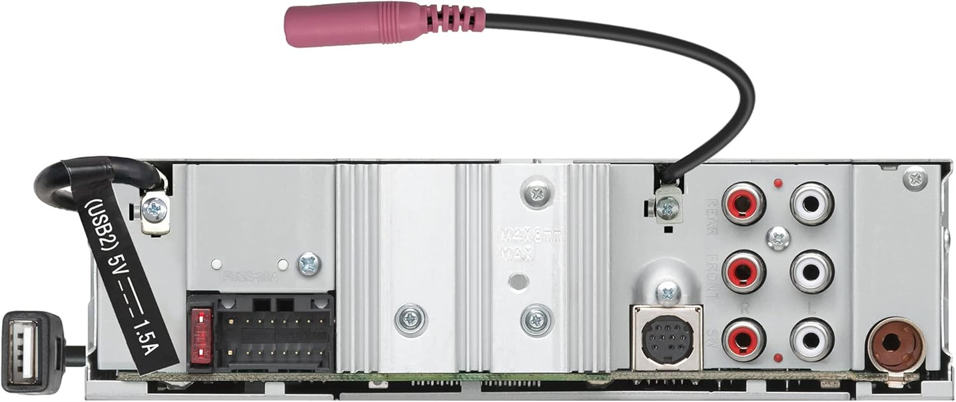 Kenwood KMM-X705 Excelon Digital Multimedia Car Stereo - Single DIN with Bluetooth, AM/FM HD Radio, Alexa Built In, Variable Color, Siriusxm image number 2