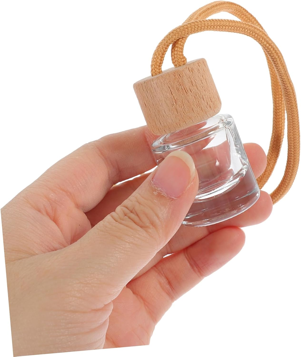 10Pcs Perfume Bottle Pendant Car Diffuser Empty Glass Bottles for Car Air Freshener Little Containers