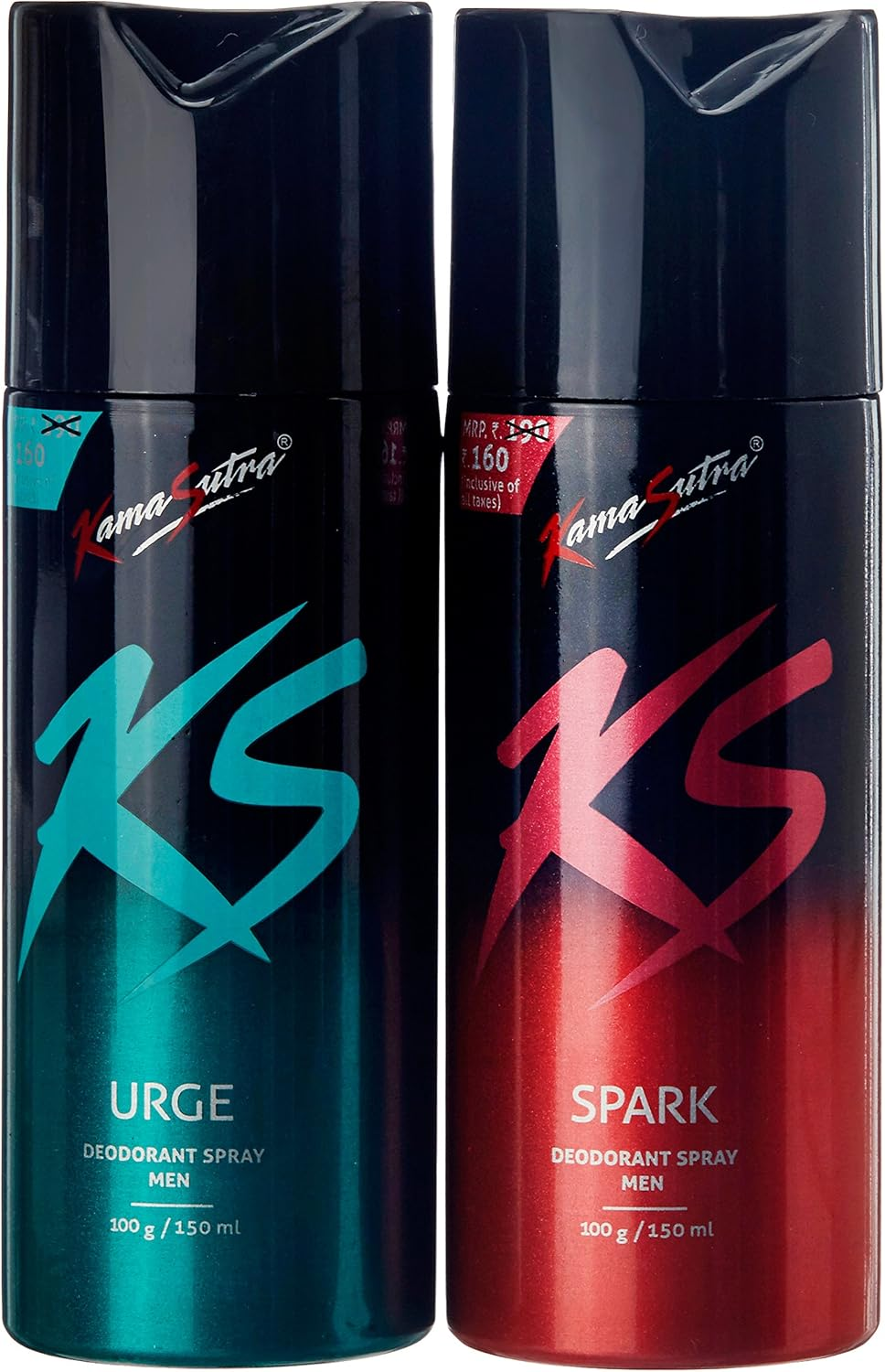 Kama Sutra Ks Spark with Urge Combo Deo Spray for Men, 150Ml + 150Ml