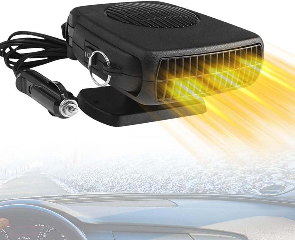Car Heater,12V Portable Auto Heater with 2 in 1 Fast Heating and Cooling,Plug in Cigarette Lighter Defroster,120W Car Demister,Defogger 360&deg; Rotation for Vehicles Quick Heating Air image number 3
