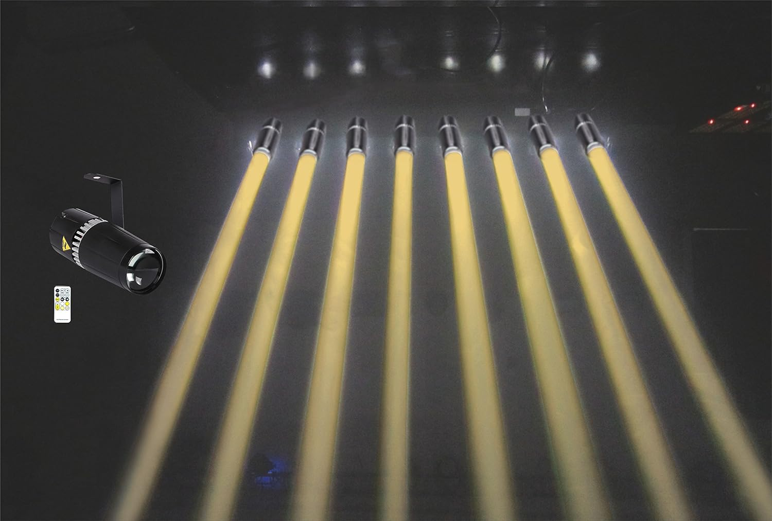 SENLAN 6W LED Pinspot Stage Light, Double White (Cool & Warm) Beam with RF Controller image number 2