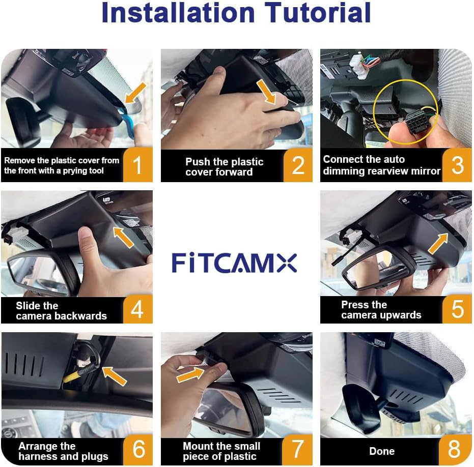 Fitcamx 4K Dash Cam Suitable for Hyundai Tucson 2022-2025 (Right Hand Drive Car), Integrated OEM Look, 2160P UHD Video, Built-In Wifi & APP Collision Sensor, Loop Recording, Easy to Install, 64GB Card image number 5