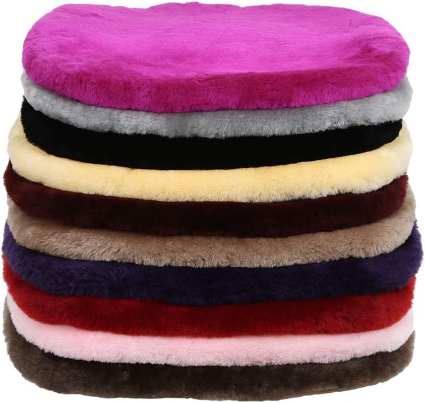 MLOVESIE Genuine Sheepskin Car Seat Cushion Natural Fur Wool Seat Cover for Cars Trucks SUV Soft Comfort Office Chair Protector Pad Car Accessories Universal Fit image number 5