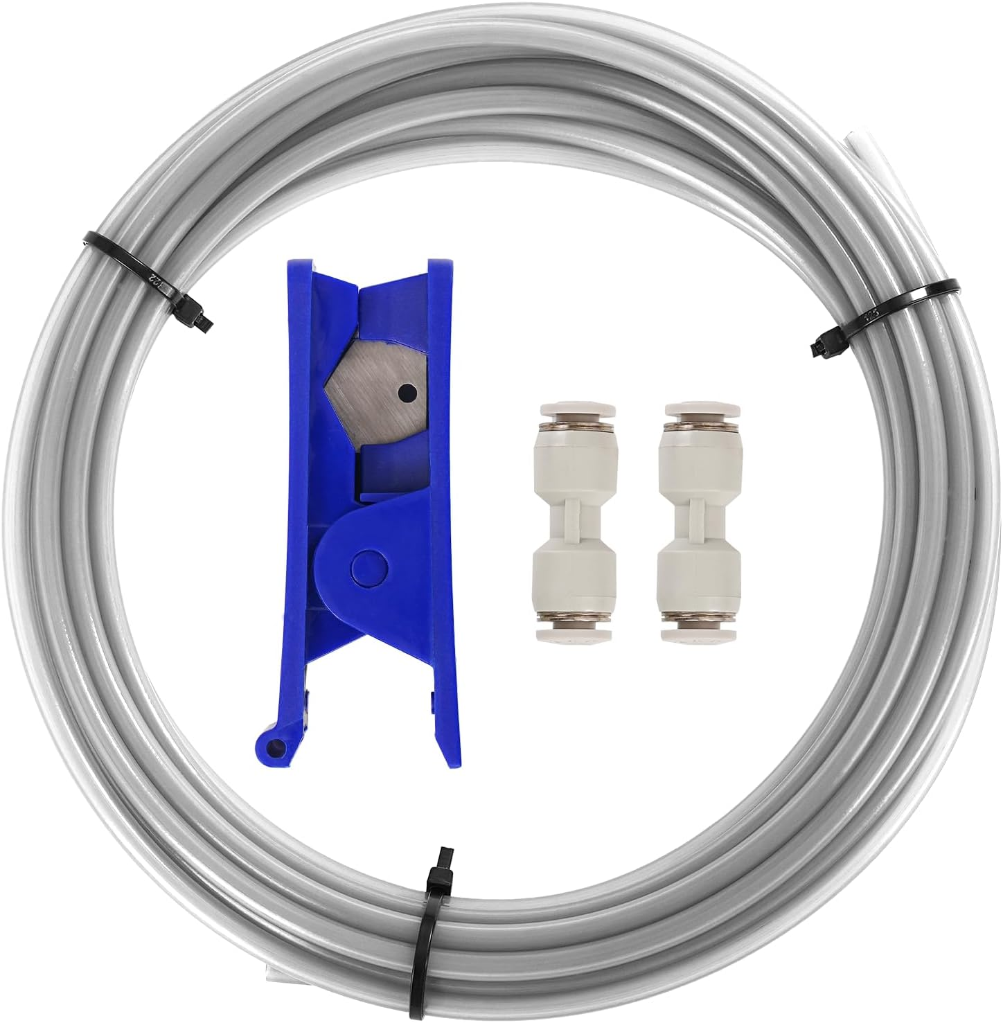 Capricorn Bowden PTFE Tubing 1M XS Series 1.75MM Filament with 2X PC4-M6 & 2X PC4-M10 Pneumatic Fittings & Tube Cutter for Creality Ender 3 V2/ Ender 3/ Ender 3 Pro/Ender 5/ CR-10/10S 3D Printer