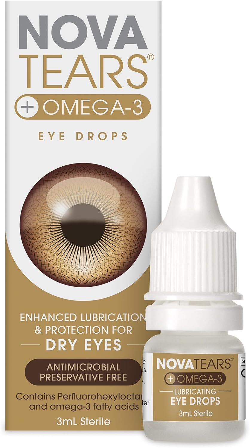 Novatears with Omega 3 - Lubricating Eye Drops to Relieve Dry Eye. Non Irritating. Non Blurring. No Stinging Dry Eye Drops image number 3