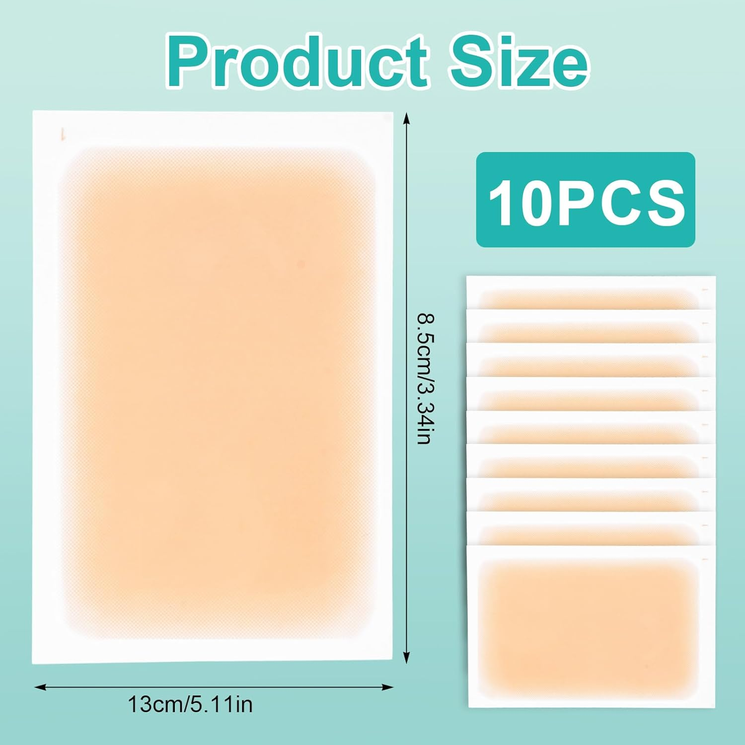 10 Pcs Tattoo Cover up Patches, 13X8.5Cm Invisible Waterproof Body Concealer Stickers, Natural Finish for Tattoos & Scars, Makeup Sticker Tape image number 1