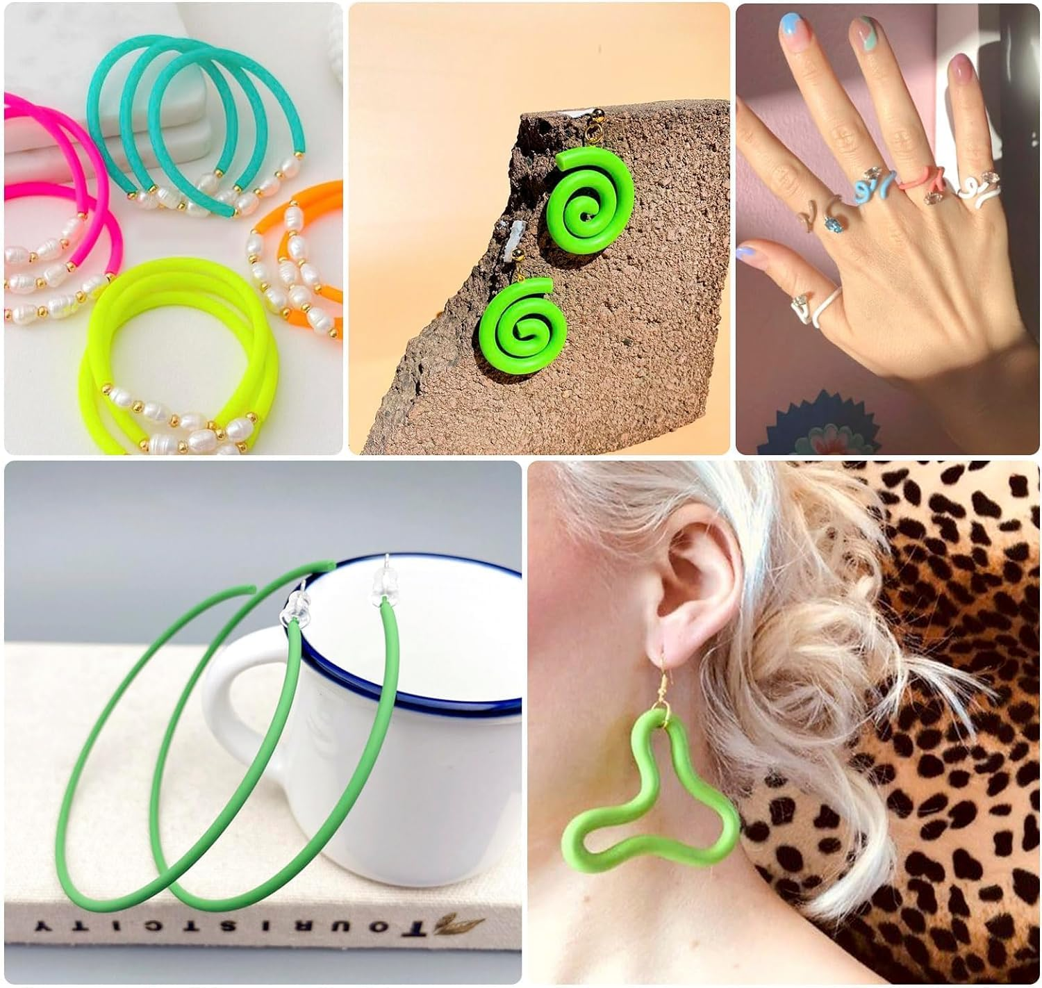 Cord Sky Blue Rubber Cord Tube - 16Ft Silicone Hollow Tubing 2Mm OD 1Mm ID for DIY Craft, Beading, Necklaces, Bracelets image number 4