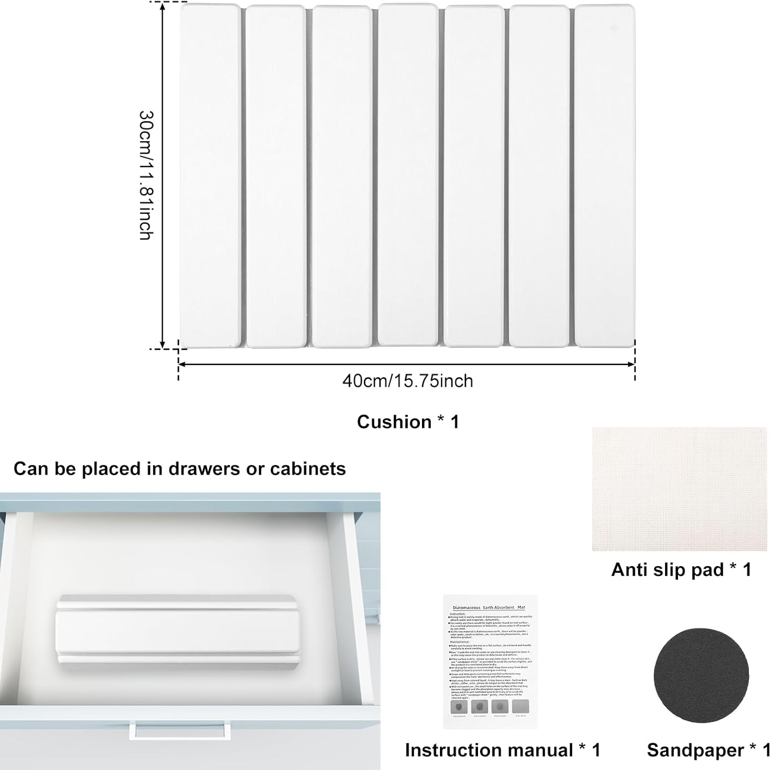 Stone Drying Mat Foldable Stone Dish Drying Mat Nonslip Stone Drying Pad Reusable Dish Drainer Mat Multifunctional Stone Kitchen Drying Mat Large Diatomite Drying Mat for Home image number 6