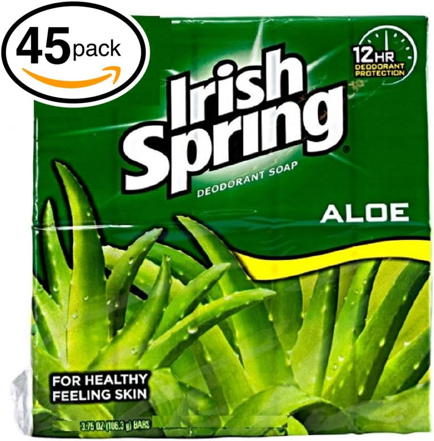 Irish Spring Bar Soap for Men & Women. 12-HOUR ODOR / DEODORANT PROTECTION! for Healthy Feeling Skin. Great for Hands, Face & Body! (12 Bars, Moisture Blast)