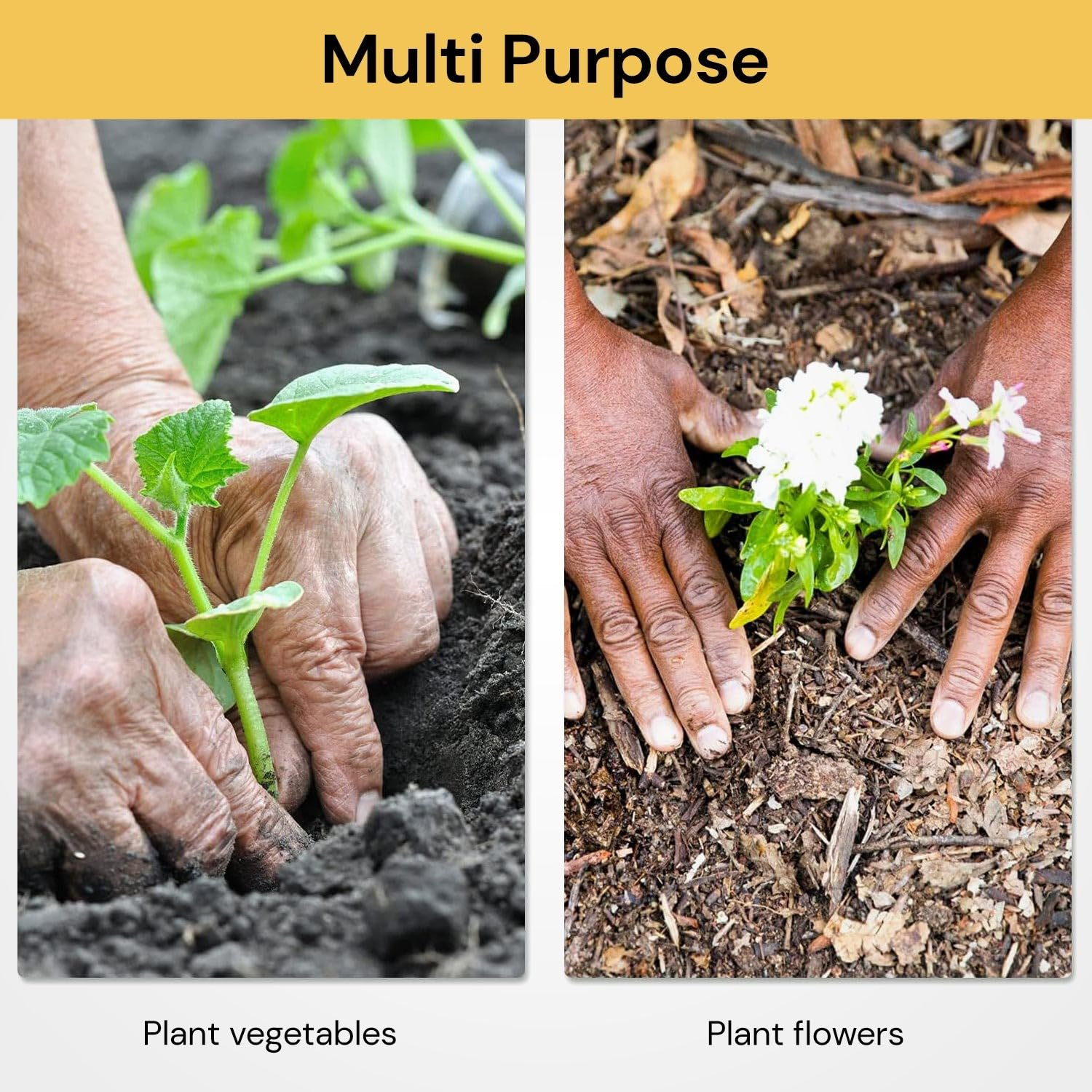 EZONEDEAL Garden Auger Drill Bit for Planting, Bulb Auger for Drill Bit Garden Spiral Flower Planter HEX Shaft Drill Auger for Planting Yard Gardening Bedding Hole Digger Tool (6.6CM X 42CM) image number 5