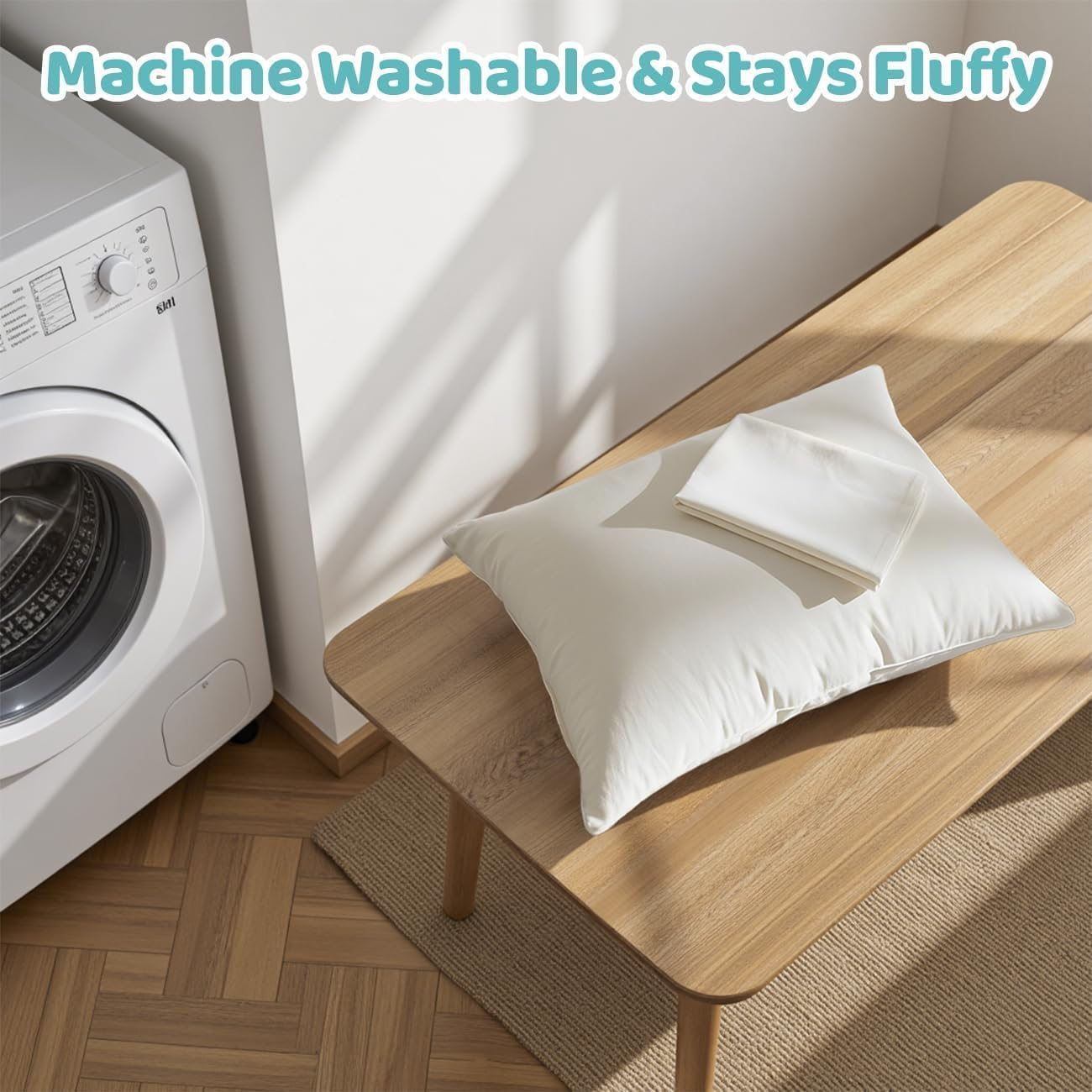 Lofe Organic King-Size Pillow with Pillowcase - 20X36, Natural Organic Cotton Zippered Shell, Adjustable Loft, Machine Washable and Hypoallergenic, for Side and Back Sleepers, Youth, Adults image number 2