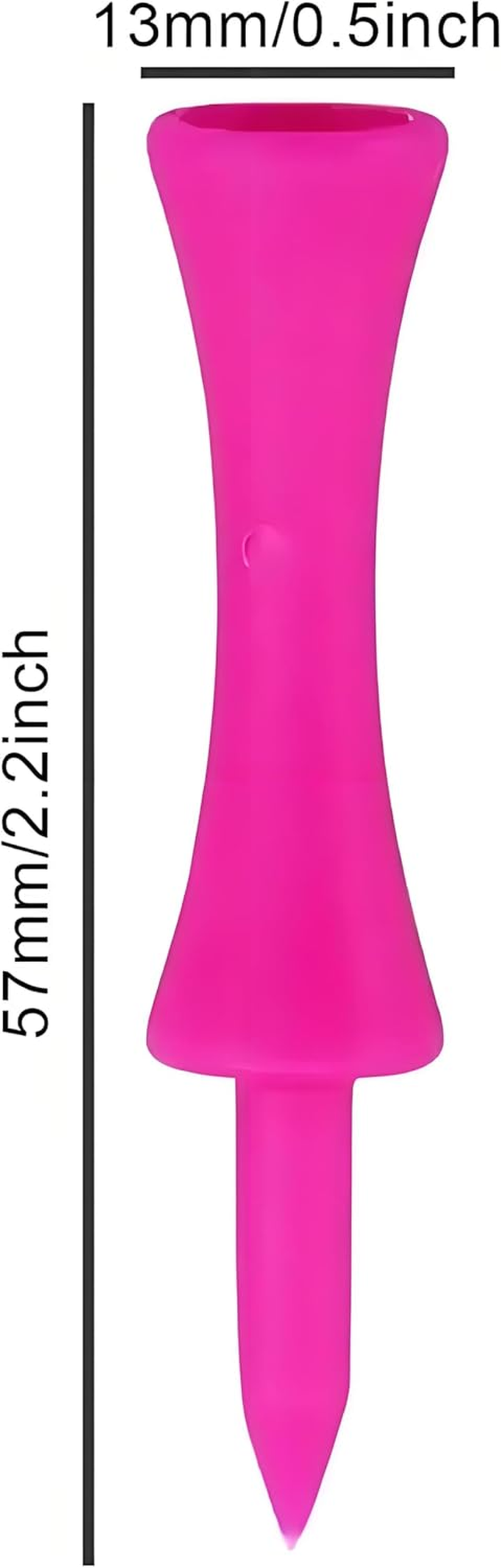 GOEDEKE 50Pcs Golf Tees Plastic,Pink Golf Tees 57Mm Pink Castle Tees Long Short Durable Portable Professional for Golfer Practice image number 1