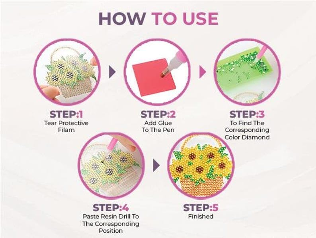 Syntego 5D DIY Diamond Painting Art for Adults 40 X 30Cm, round Crystal Rhinestone Canvas S for Arts and Crafts & Wall Decor (Baby Tiger)