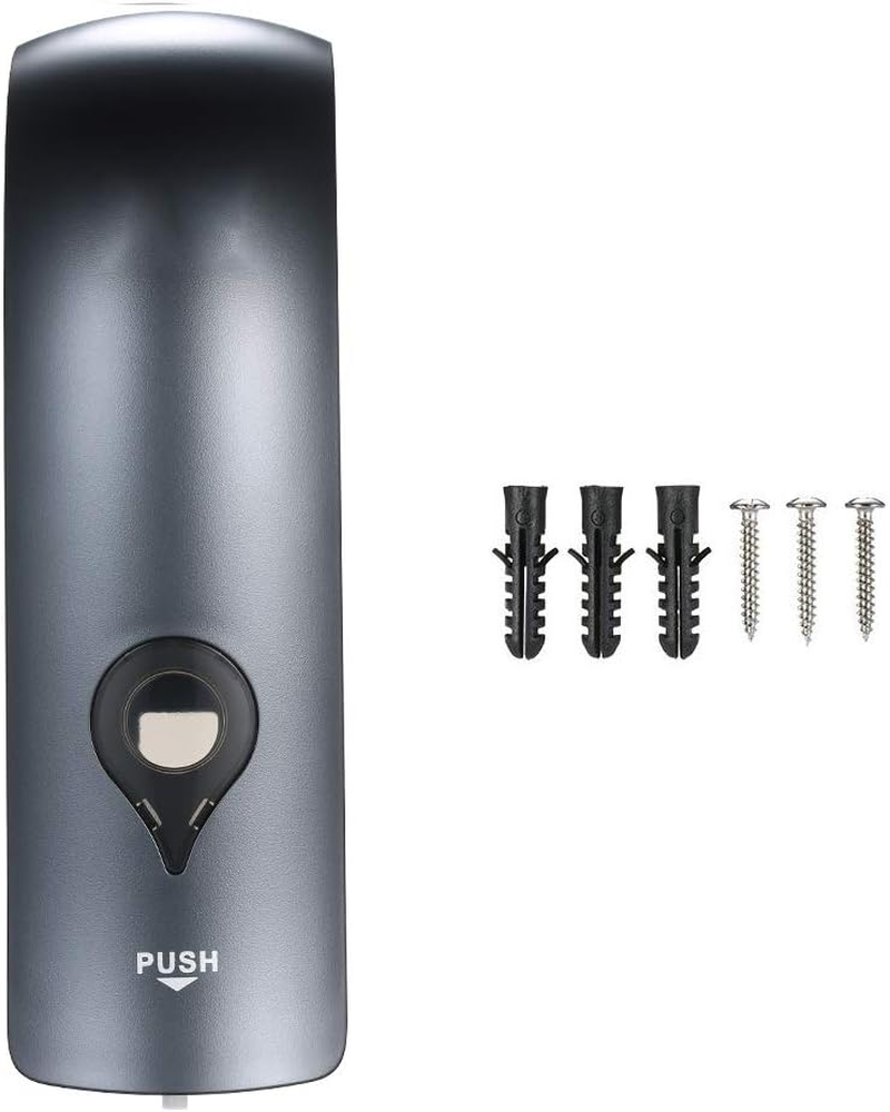 Lancoon Soap Dispenser Wall Mounted Single Head Dispenser, Gray Color Suitable for Family Bathroom Kitchen Hotel Commercial Place, Space Saving and ABS Durable 300Ml/10.56Fl.Oz - White image number 5