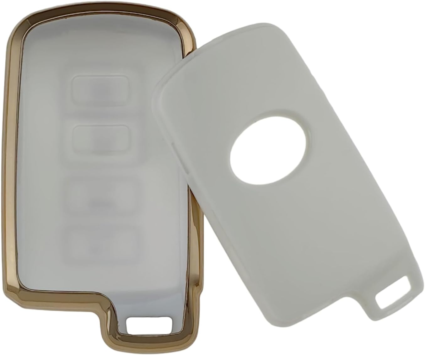 REPROTECTING TPU Key Fob Cover Compatible with 2012-2019 Toyota Avalon Camry Corolla Highlander RAV4 (Black/White) 7X4.5 image number 4