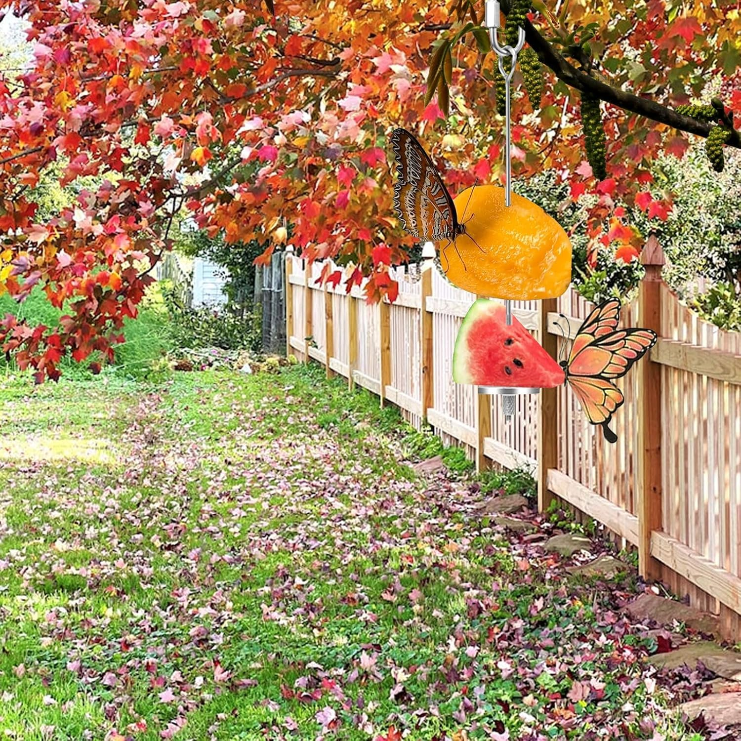 2Pcs Butterfly Banana Holder for Outside, Outdoor Banana Hammock, Hangable Butterfly Feeders Stand for Garden, Backyard image number 3