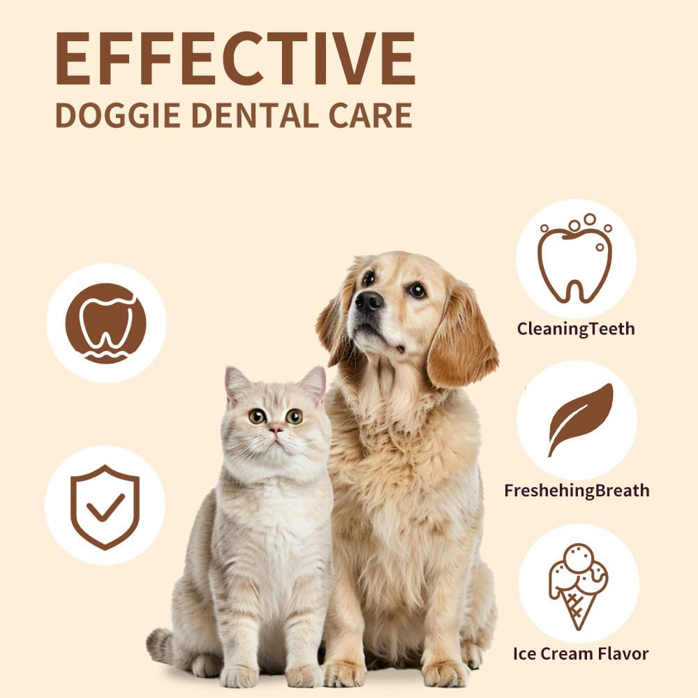 Pet Dental Cleaning Mousse, Ice Cream Flavor, 60Ml, with Natural Ingredients for Dogs and Cats, Fresh Breath Formula image number 6