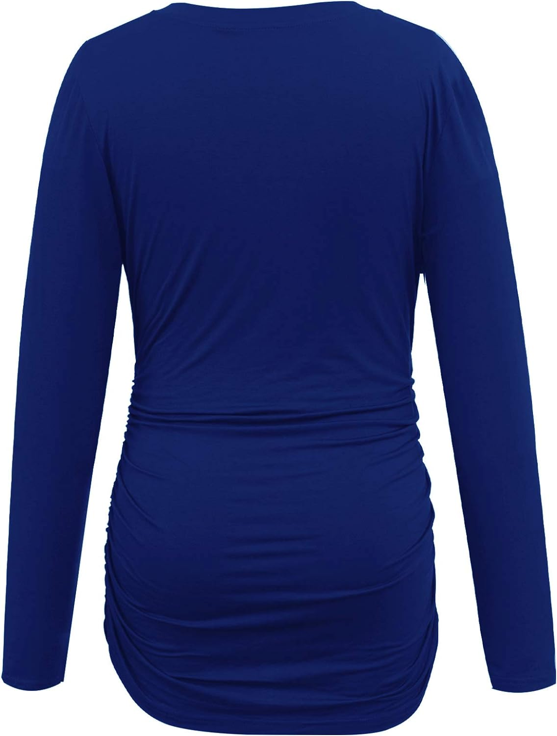 Smallshow Women'S V-Neck Maternity Shirt Clothes Long Sleeve Ruched Pregnancy Top image number 1