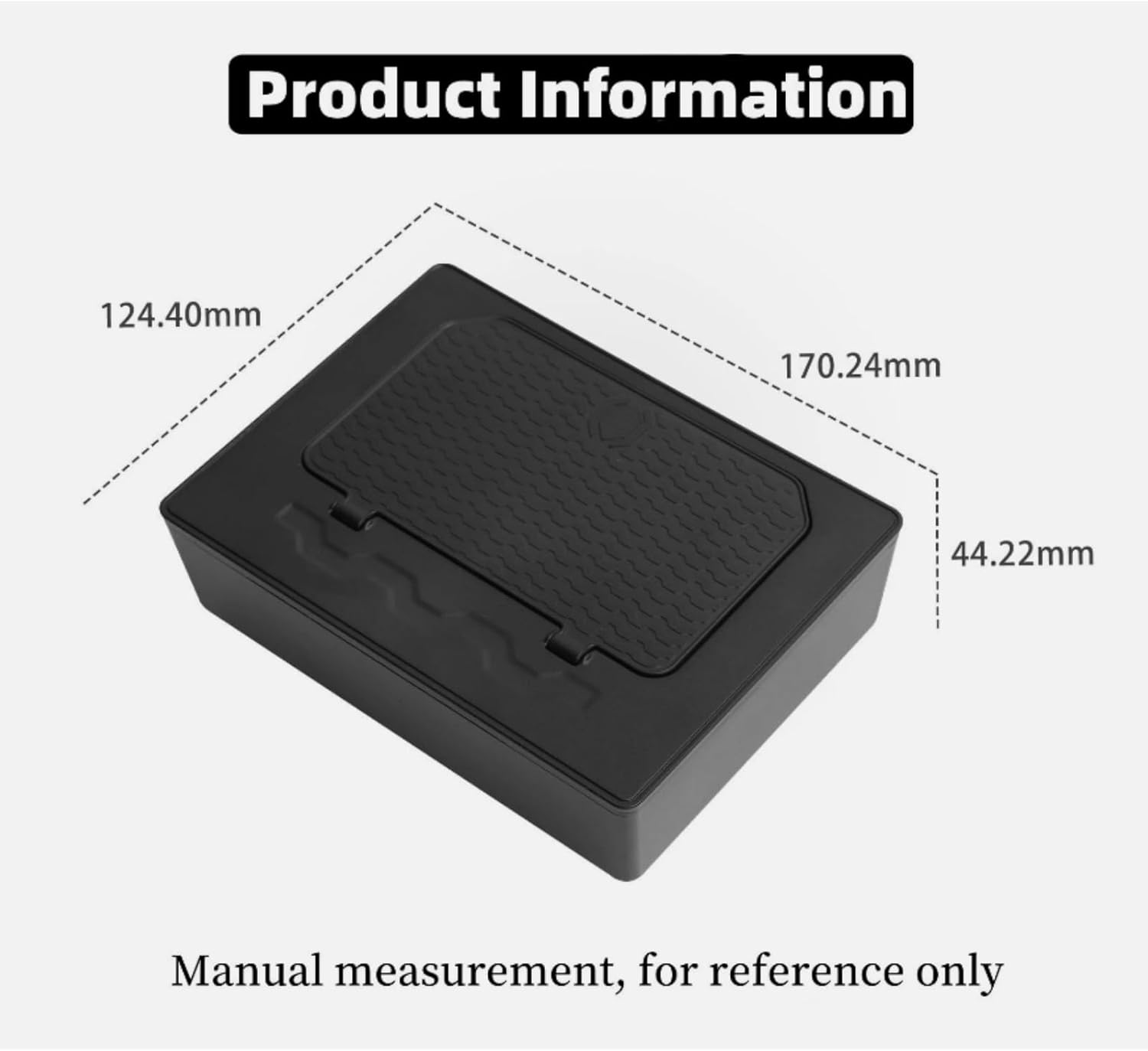 ABS Plastic Center Console Privacy Organizer Compatible with Mitsubishi L200/Triton 2024 2025 Armrest Box Hidden Storage Tray Accessories image number 2