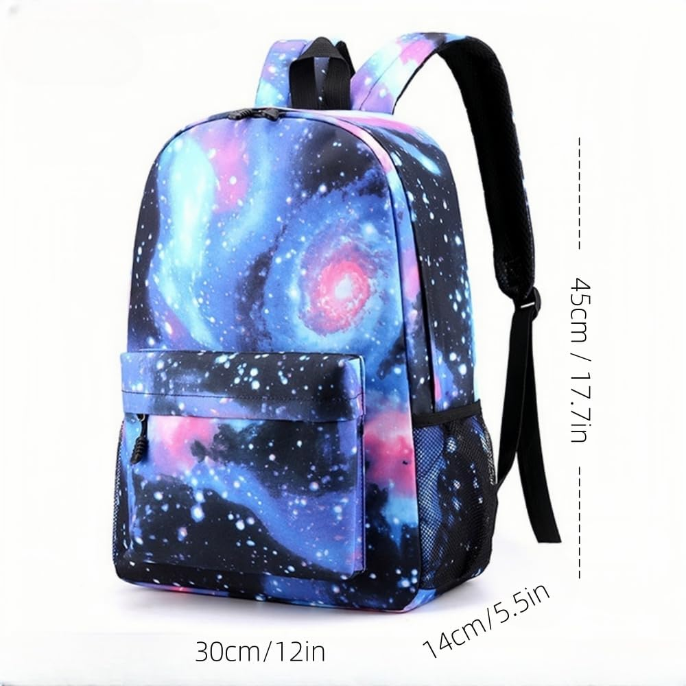 3Pcs Anime Backpack Set with Stickers,17In 3D Printed Cartoon Lunch Bag High Capacity Schoolbag Boy and Girl Schoolbag. - C image number 6