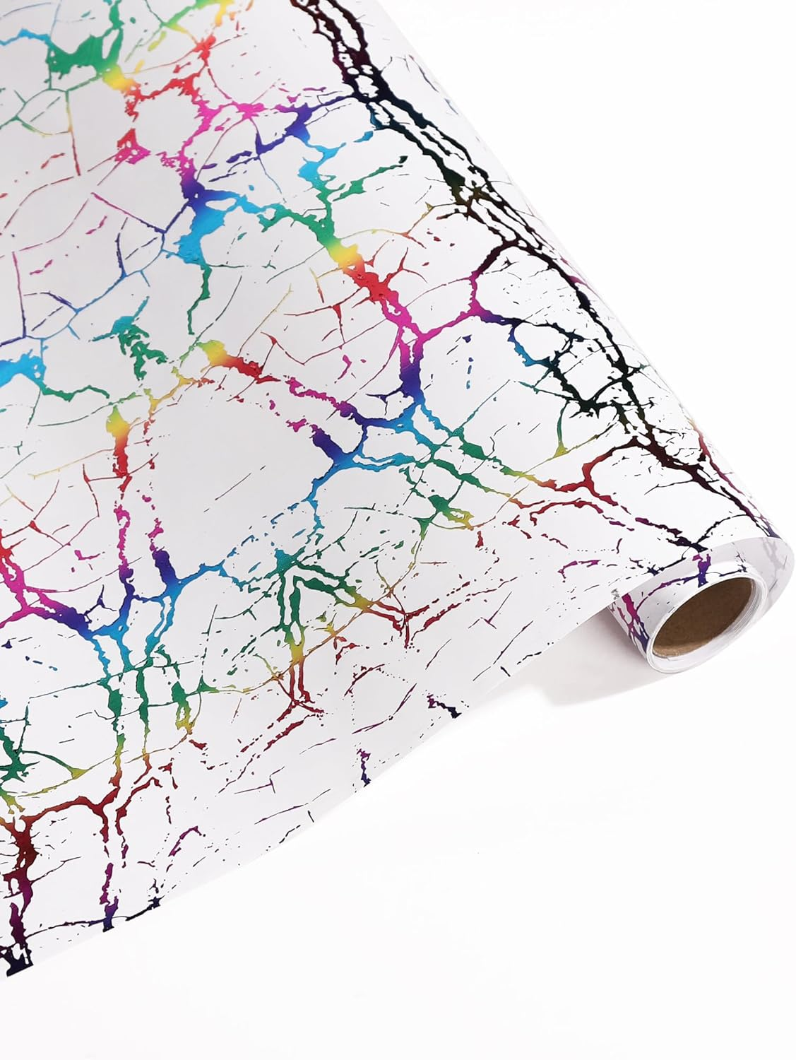 3 Rolls Birthday Wrapping Paper Roll - 17 in X 120 in per Roll - Sparkly Rainbow Holographic Wrapping Paper for Girls Kids Birthday Gift Wrap image number 5