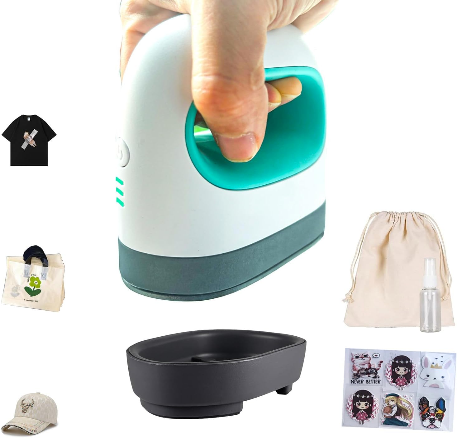 Gingersun Mini Heat Press Machine Portable, Small Iron Press Heating Transfer for T Shirts Shoes, Hats,Crafts,Htv Vinyl Projects image number 1