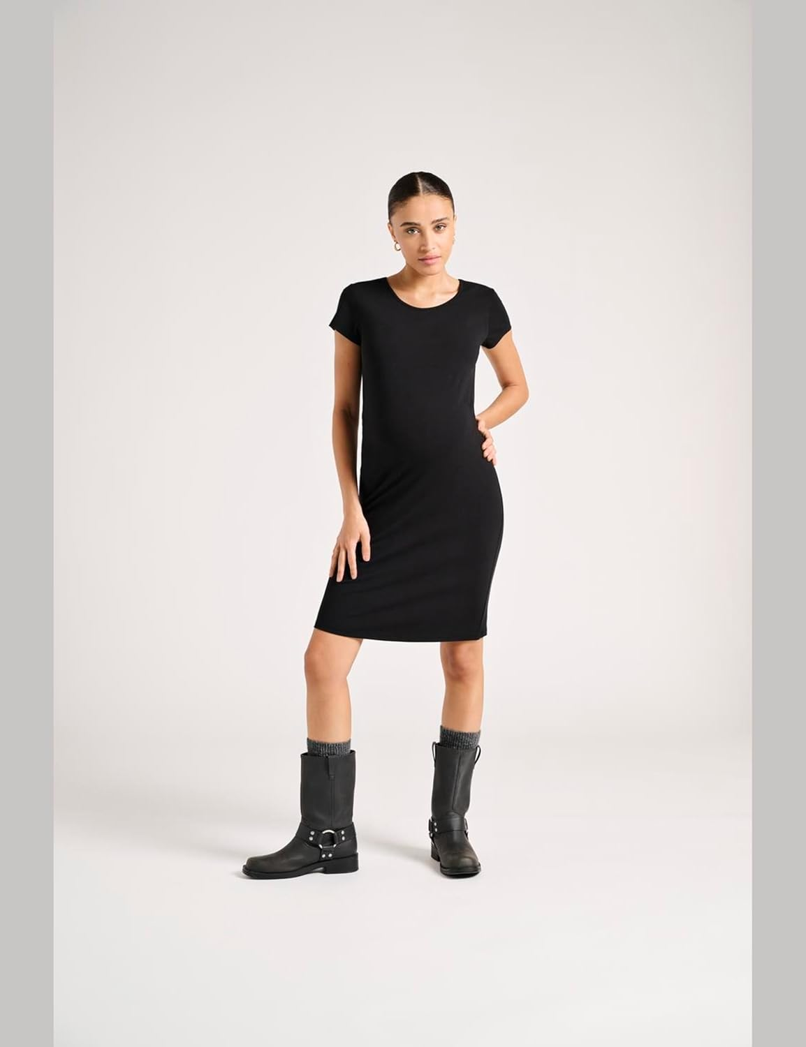 ONLY MATERNITY Women'S Olmlovely Life S/S Dress 2-Pck Noos (Pack of 2), Black image number 3