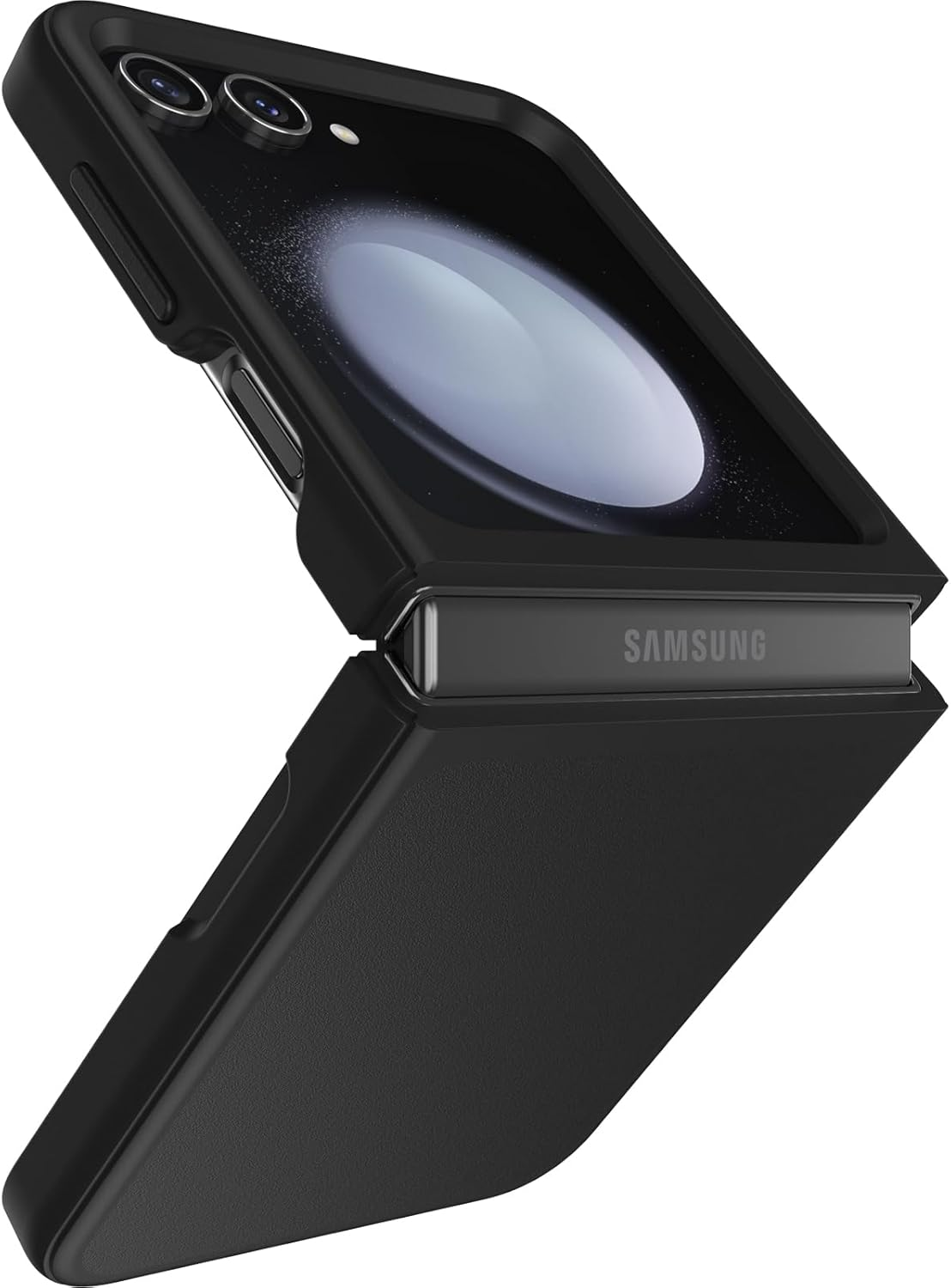 Otterbox Galaxy Z Flip5 Thin Flex Case - Black, Ultra-Slim, Hard Case with Soft Edges, 5G and Wireless Charging Compatible - Clear image number 4