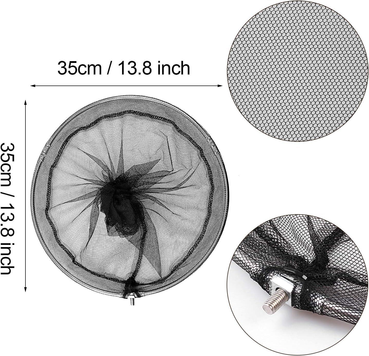 Pool Skimmer Net with Stainless Steel Telescopic Pole,58" Extendable Leaf Skimmer Pool Rake Pool Nets for Cleaning above Ground Inground Swimming Pool, Pond,Spas,Hot Tub image number 3