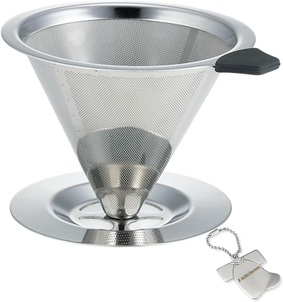 J-Kitchens Harmony Filter No Required Coffee Dripper Stainless Steel for 1-2 People with Original Tag