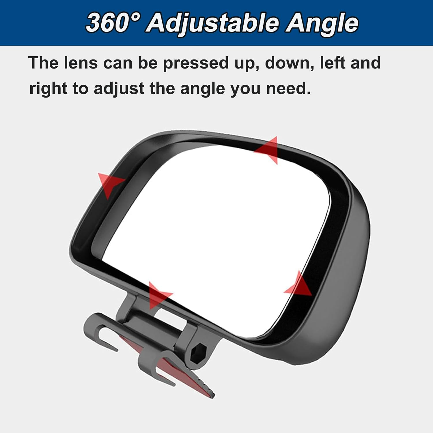 Car Blind Spot Mirror, Adjustable 360 Degree Rotation Side Mirror, Auto Auxiliary Convex Wide Angle Snap Way Clip on Side Rearview Mirror, Universal for Car Truck SUV image number 1