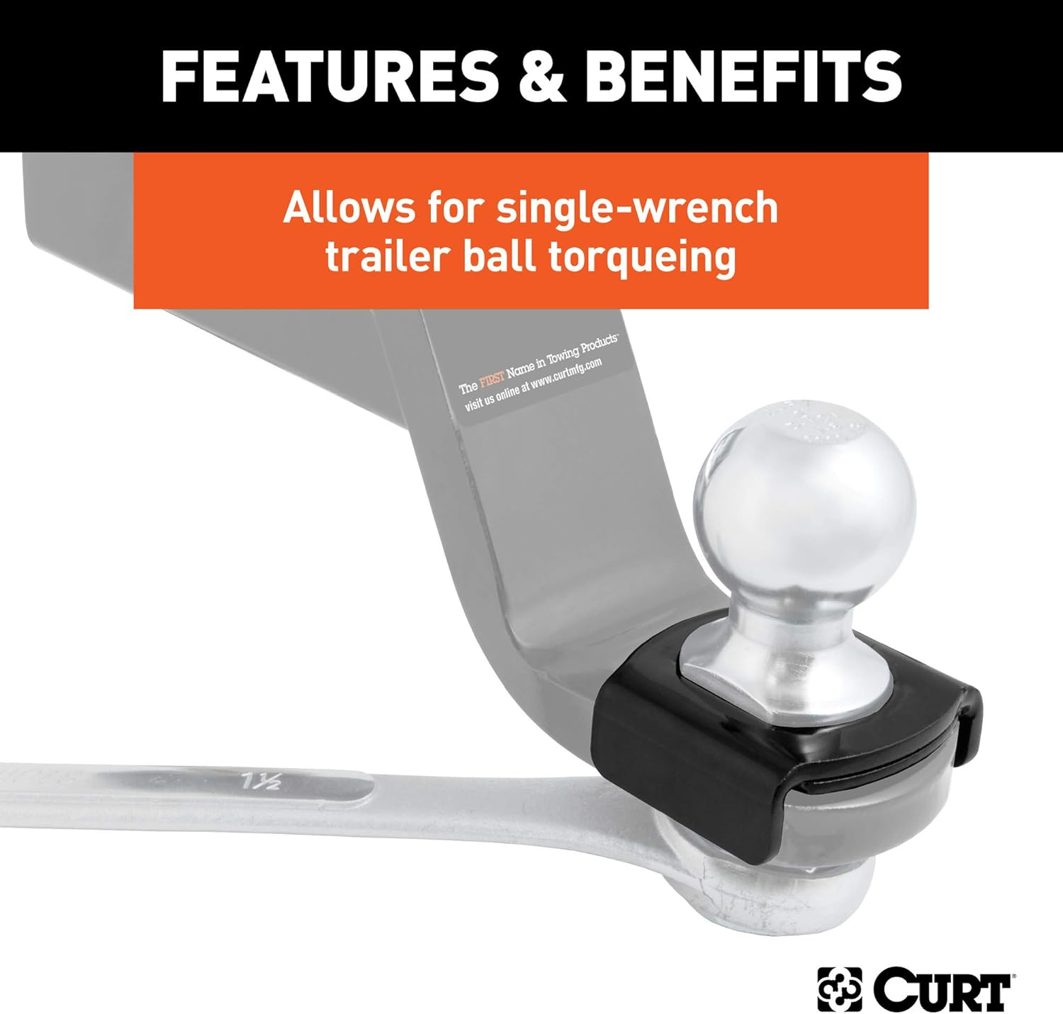 CURT 45007 Ball Mount Tongue Sleeve image number 3