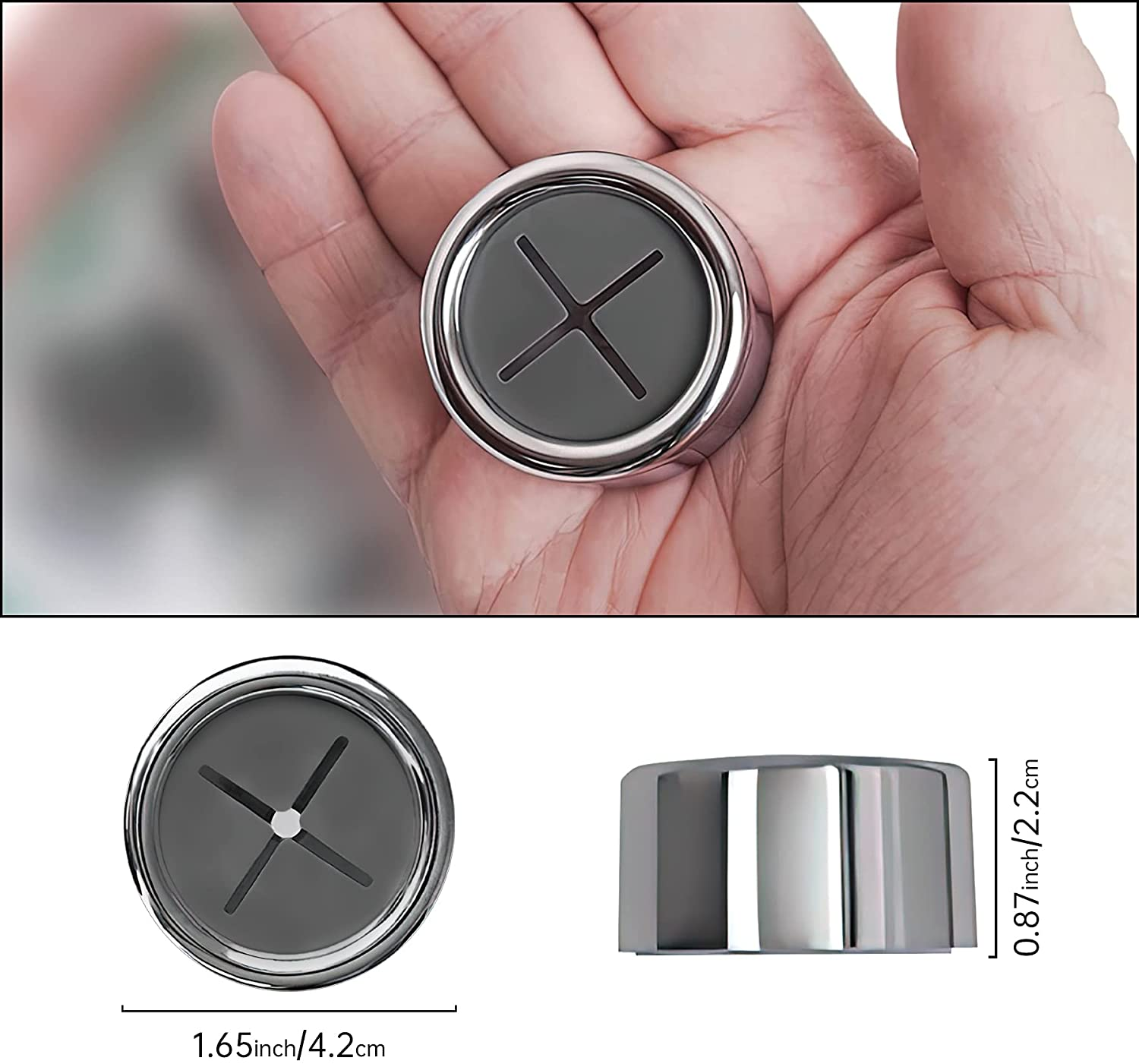 3 Pieces Kitchen Towel Hooks round Adhesive Dish Towel Hook Premium Chrome Finish & Easy Installation Wall Mount Hand Towel Hook Ideal as Bathroom, Shower or Outdoor Towel Holders image number 3