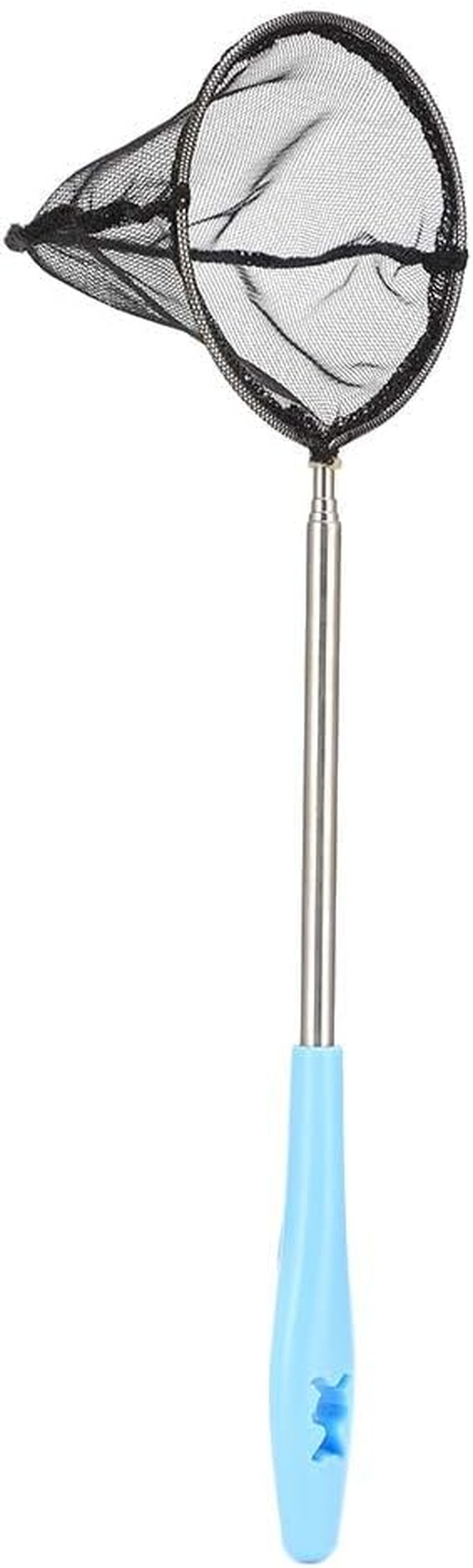 Aquarium Fine Mesh Net for Small Fish & Shrimp, Stainless Steel Extendable Fishing Net with Long Handle, round Fish Tank Skimmer Net for Aquascaping image number 6