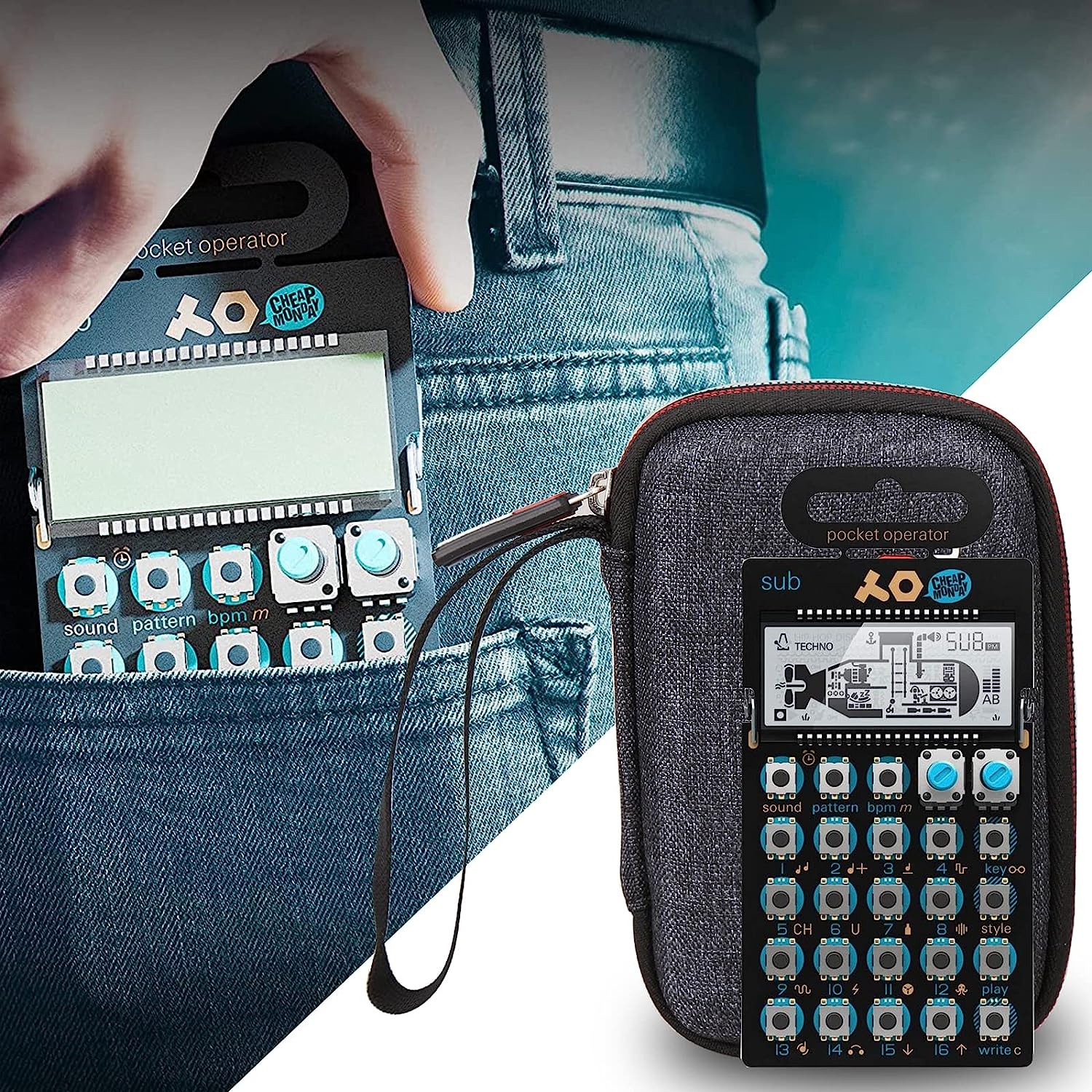 FBLFOBELI Hard Carrying Case Replacement for Teenage Engineering PO-14 Pocket Operator Sub Bass Synthesizer (Case Only) image number 2