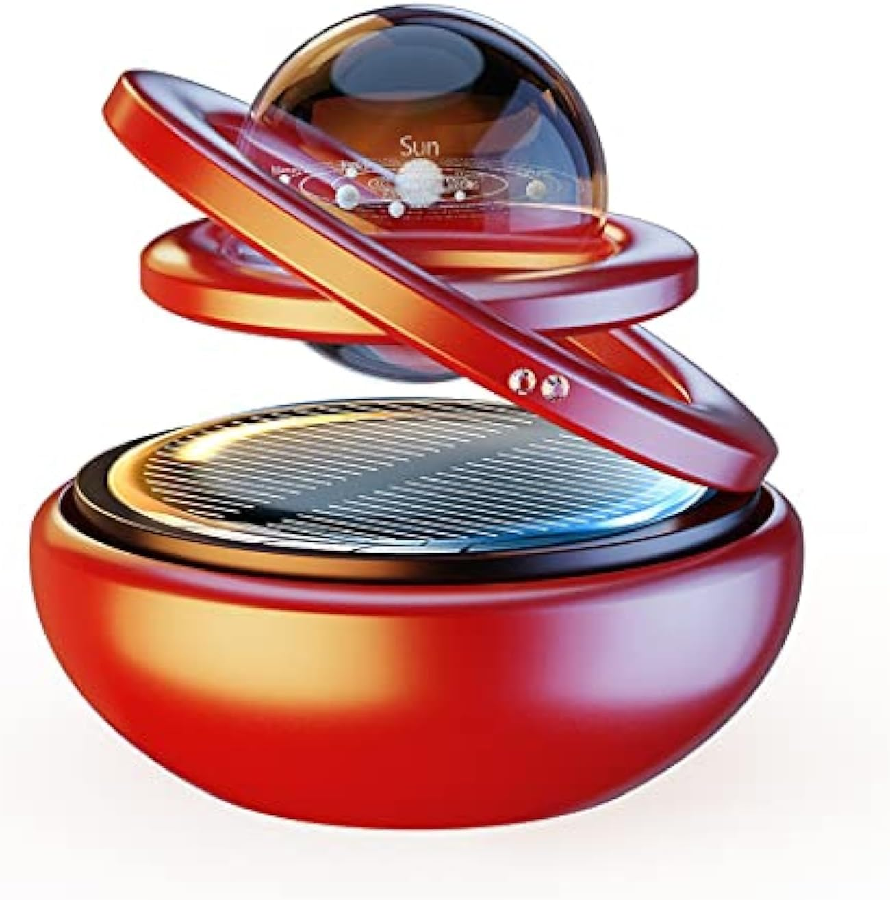 Kwak'S Car Air Freshener Solar Energy Air Purifier for Car Interior Autorotation Decoration Accessories(Black)