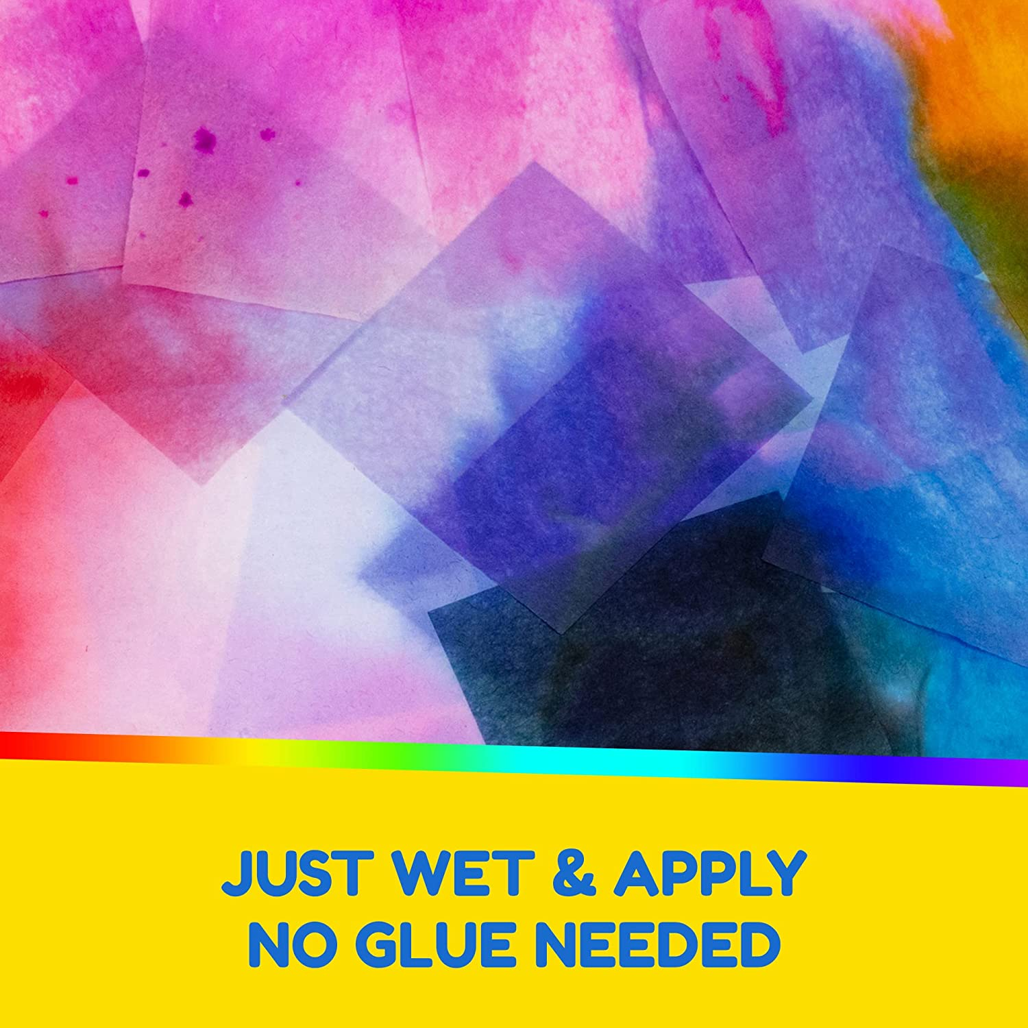 Hygloss Products Bleeding Tissue Paper Squares 2-Inch, 20 Assorted Colors for Arts & Crafts, DIY Projects, Scrapbooking, Greeting Cards, 480 Squares