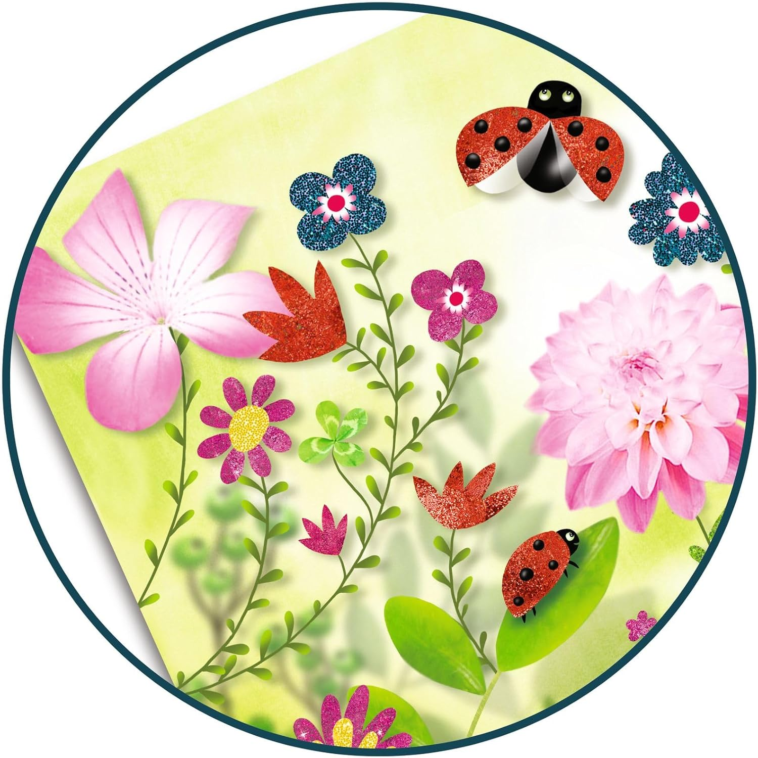 Djeco DJ09503 Butterflies Glitter Boards Craft Kit image number 2