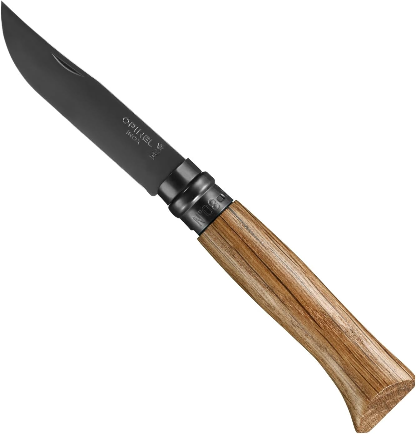 Opinel Traditional No8 Black Oak Edition S/S Black Finish 8.5Cm in Wooden Gift Box image number 4