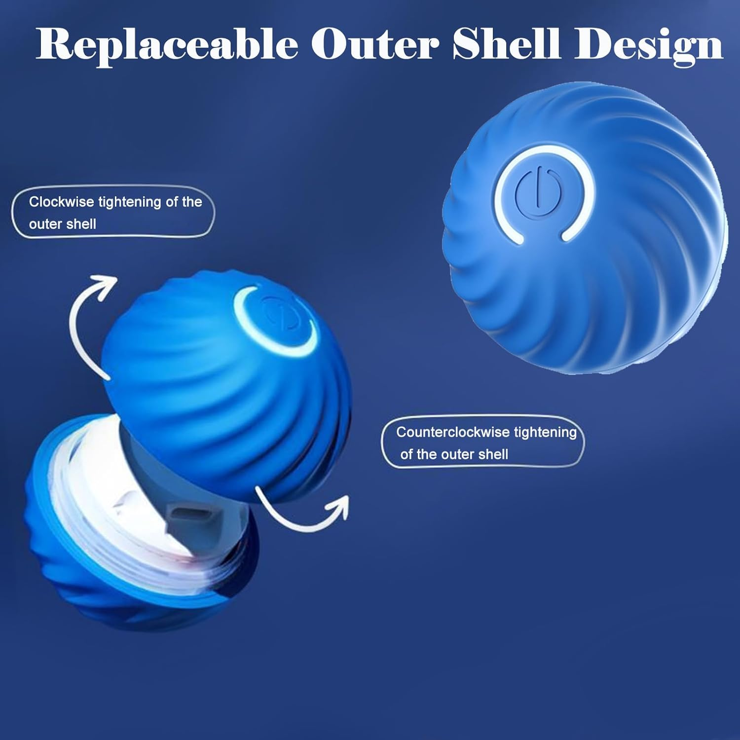 Petgravity Interactive Dog Toys，Dog Ball,Automatic Moving, Bouncing Rotating Ball,Ball Toys For/Small/Medium/Dogs,Usb Rechargeable，Tpu Material，[2025 Newly Upgraded] Removable Shell for Water Washing image number 2