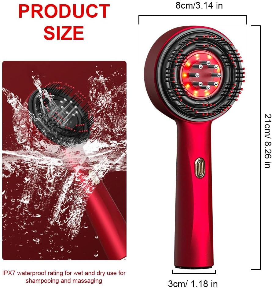 KBIBCK 2-In-1 Electric Scalp Massage Brush & Hair Oil Applicator, Electric Scalp Massager, for All Hair Types, Adults