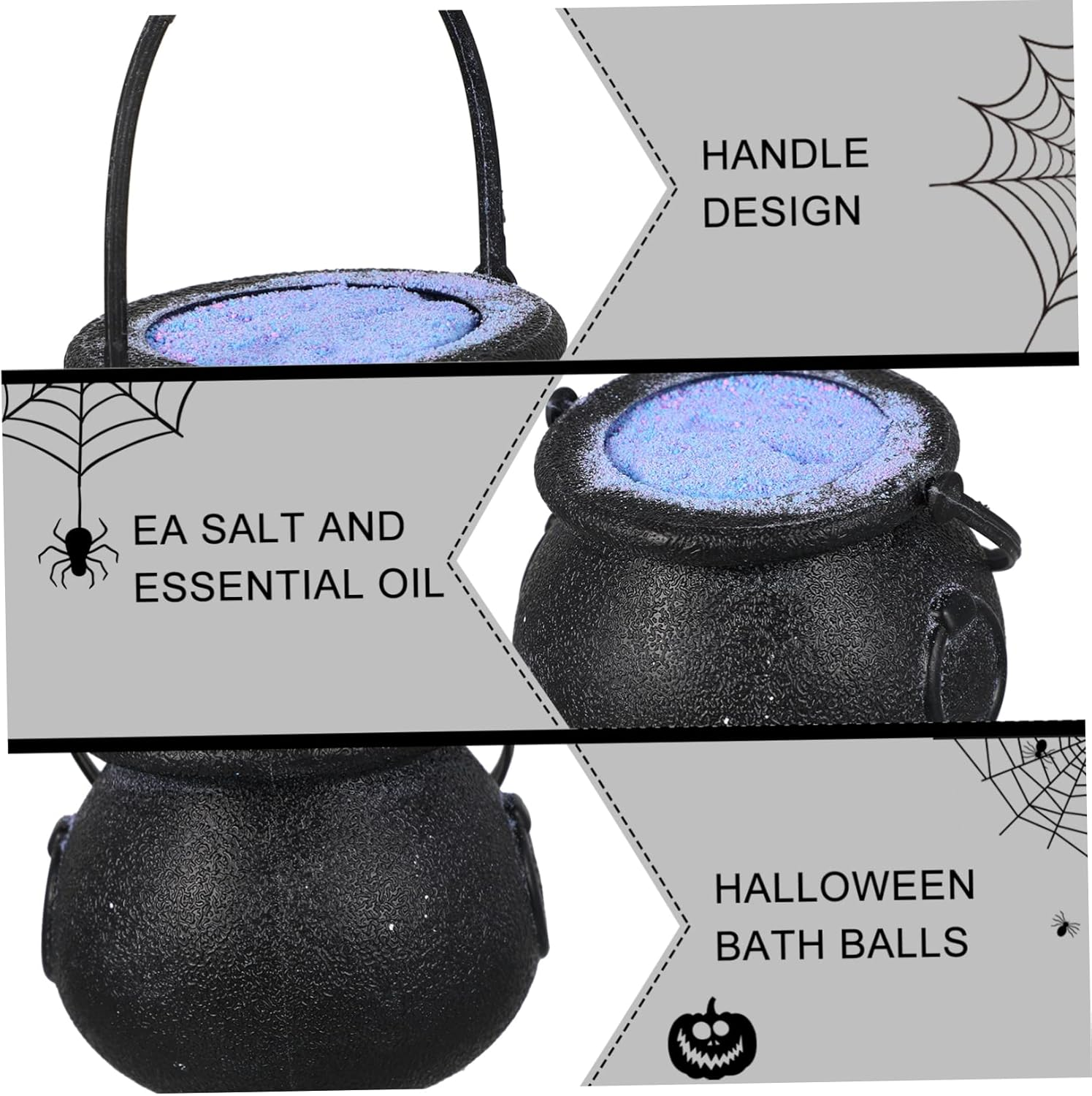 1Pc Spa Halloween Series Natural Bath for Home Witch Galaxy Bath Salt Ball Nourishing Shower Bombs for Relaxation and Skin Care for Halloween Parties and Gifting image number 5