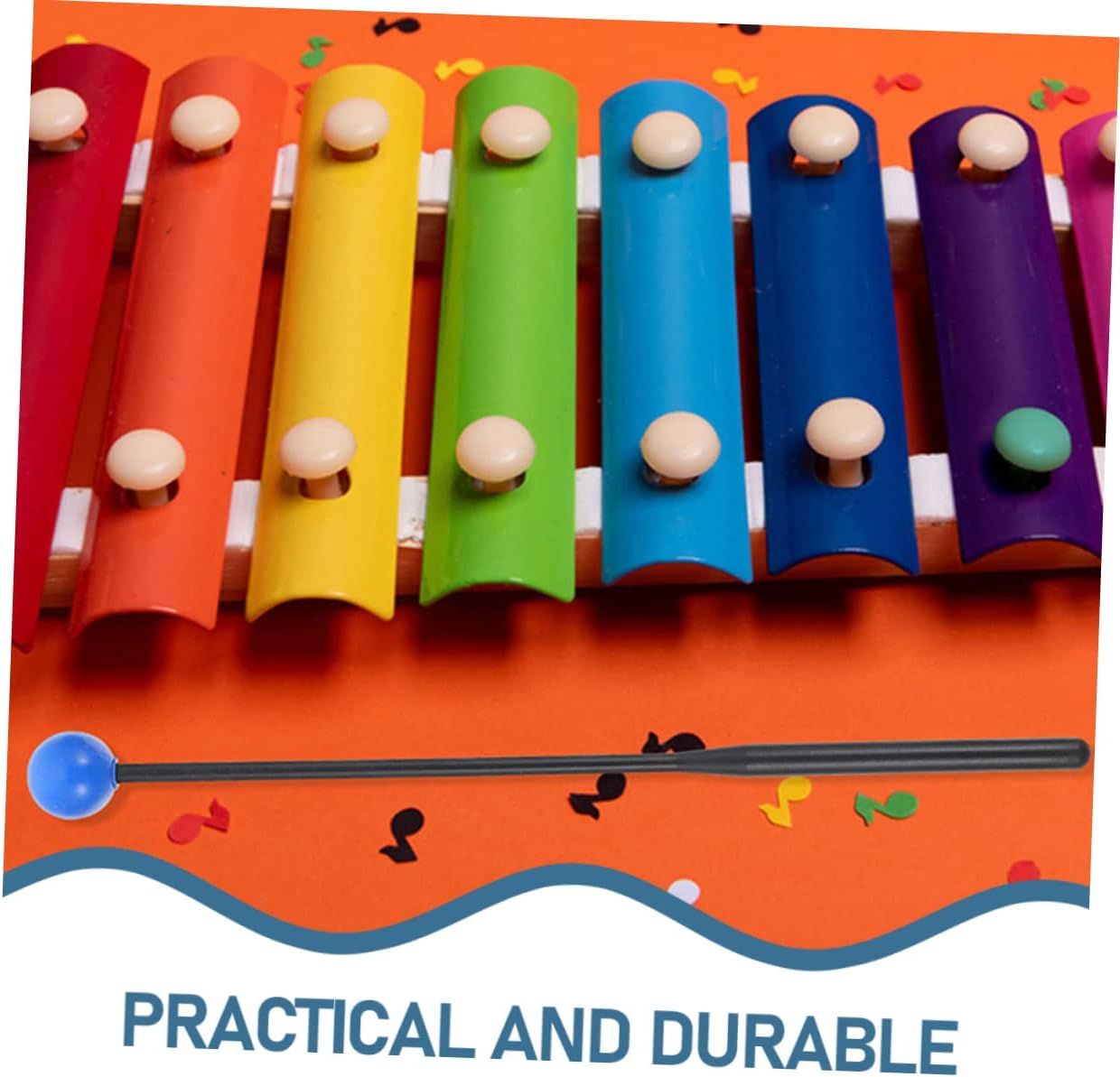 TOPPERFUN 2 Pairs of Rubber Drumsticks, 11.99X0.98In Marimba Drumsticks, Xylophone Hammers, Music Drumsticks, Glockenspiel Hammers, Singing Bowl Hammers - Black image number 3